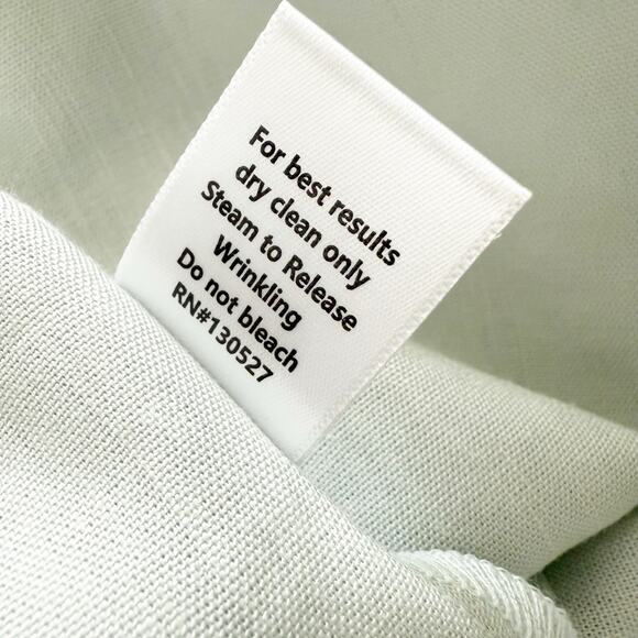 SHORE x NORDSTROM | Light Green Collared Short Sleeve Button Linen Blend | XL - Picture 8 of 8